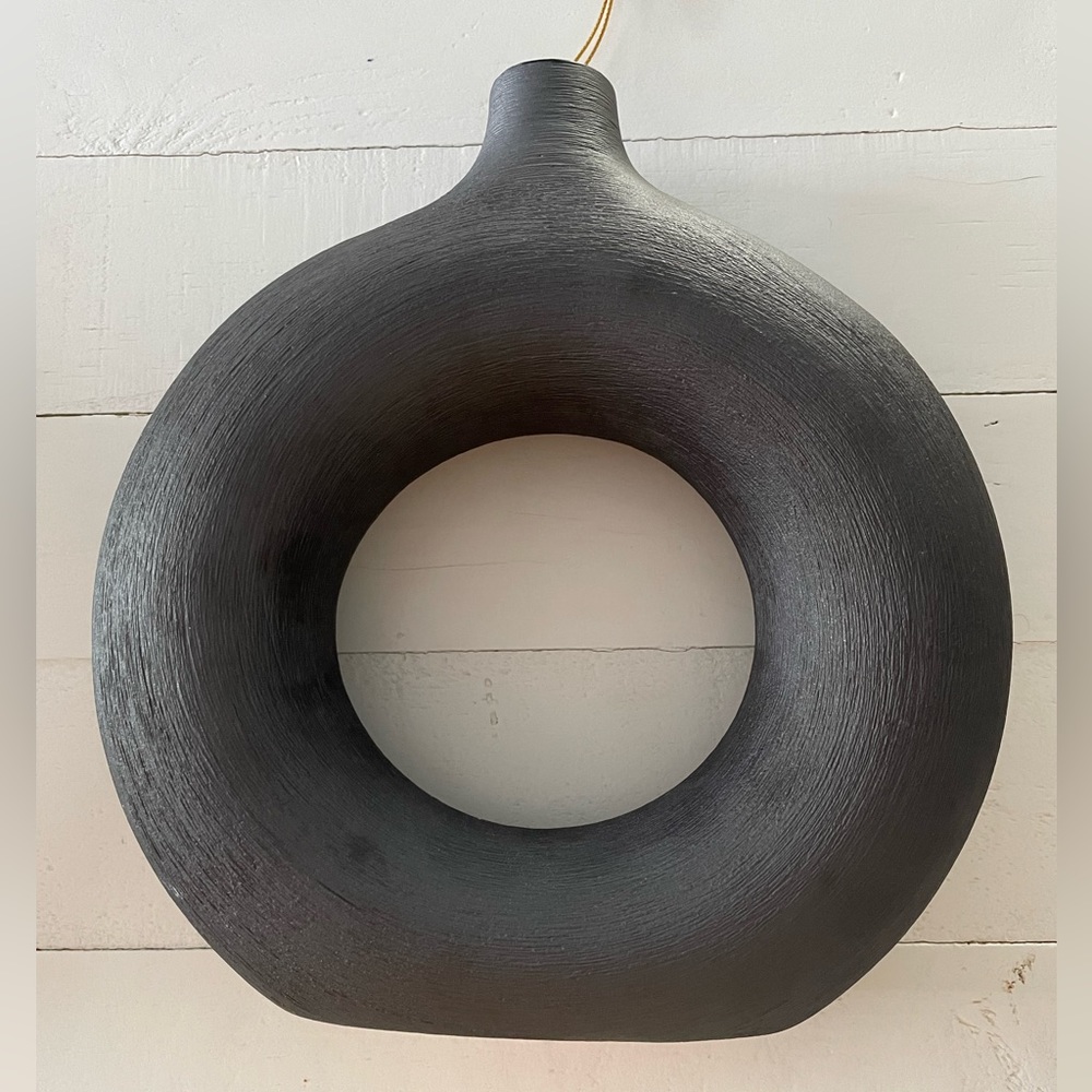 NEW Round Decorative Vase Ring Hollow Contemporary Design Handmade in Thailand